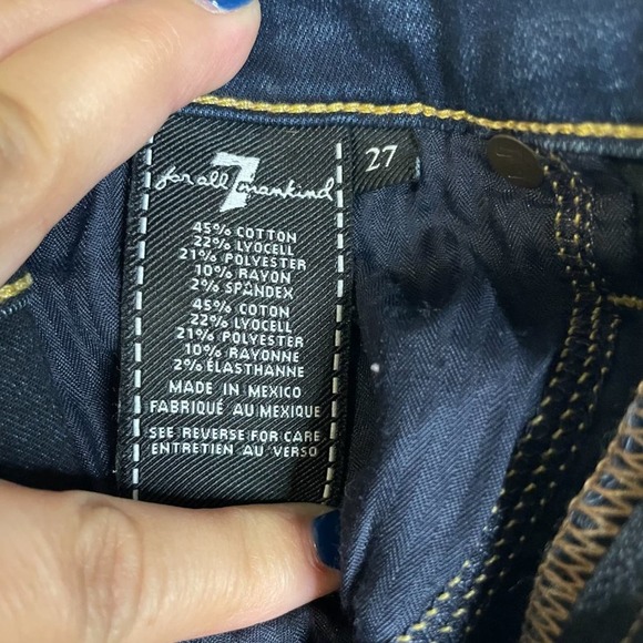 7 for All Mankind Gwenevere Ankle Skinny Mid Rise Jean Size 27 GUC - Picture 4 of 5